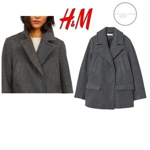 H&m Double-breasted Jacket Size 12